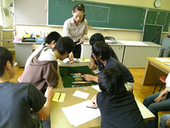 新学舎にてコラボレイト授業。